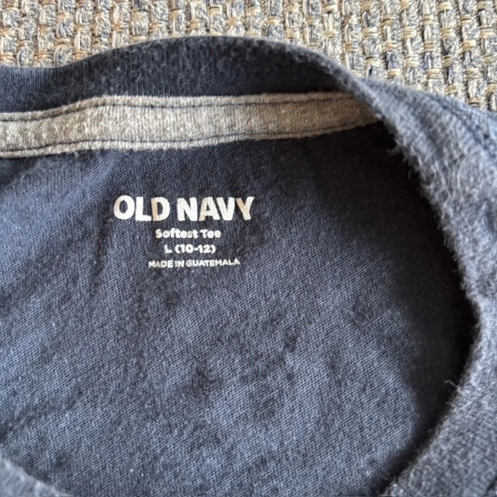 Old Navy Kids Gamer Shirt Navy Blue Size L 10-12 Game On Tee